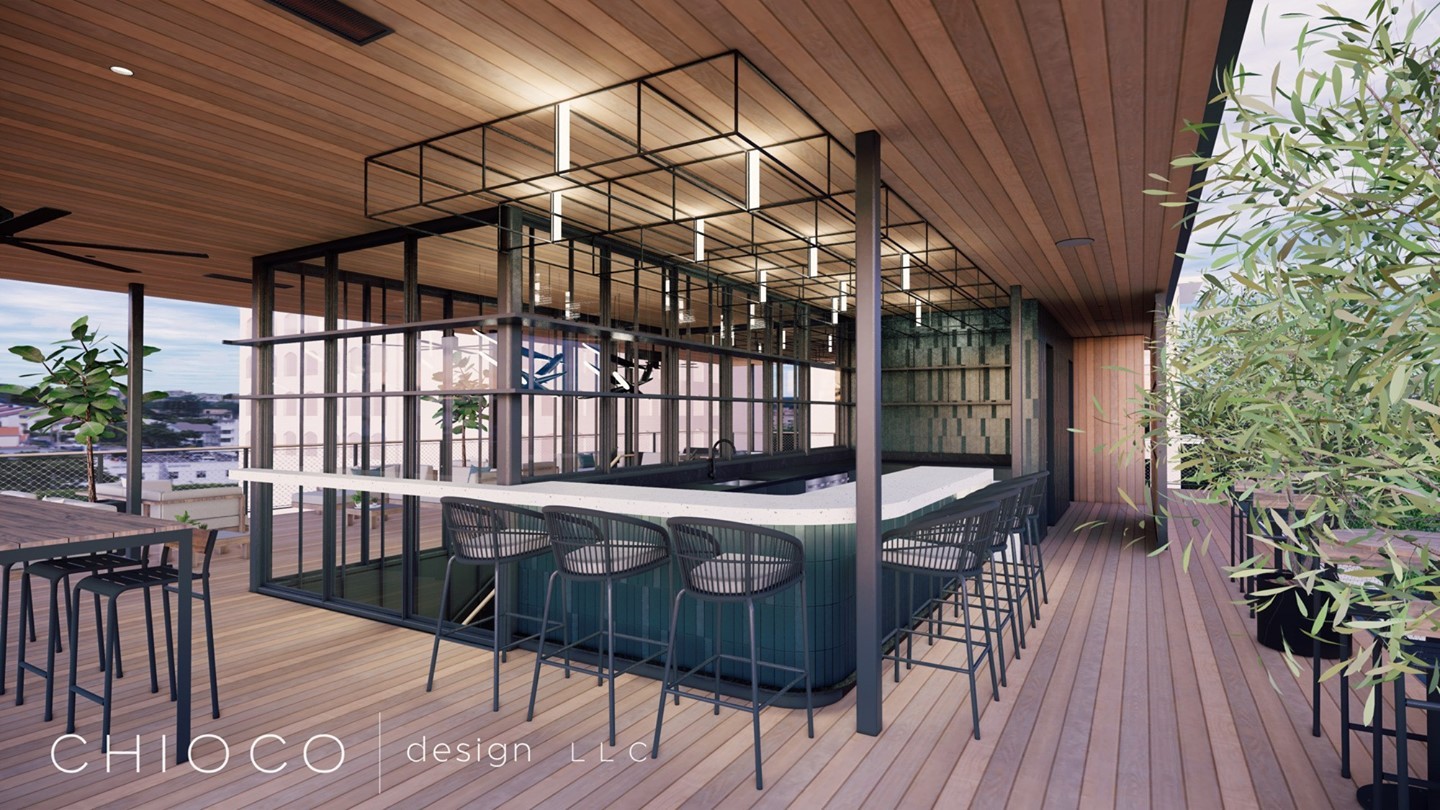 Who doesn't love a cocktail on a rooftop bar with downtown views? ⁠
⁠
Thanks to an amazing collaboration with Chioco, this historic building will now have 21st century amenities at the new Spectre headquarters.
